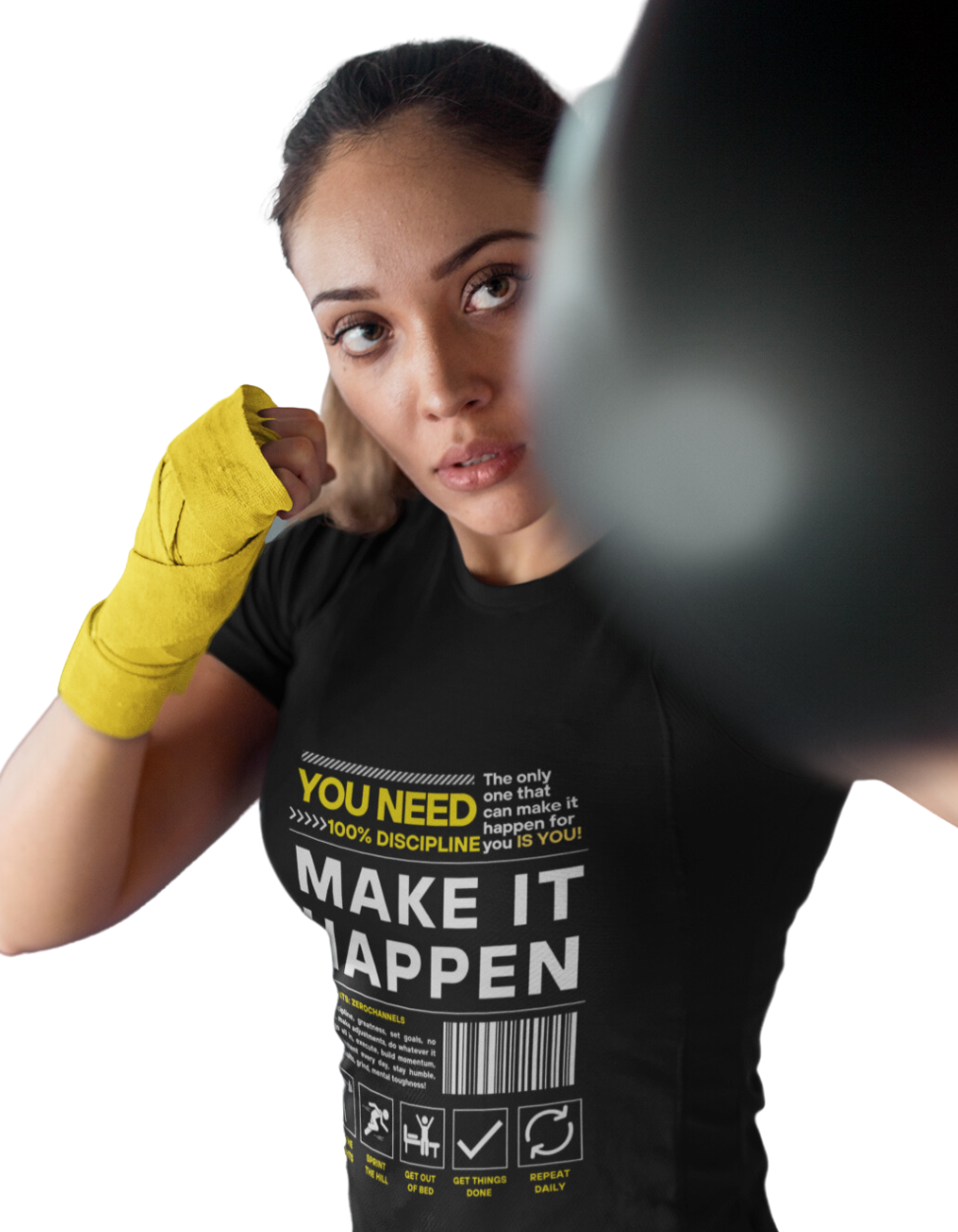 Women's Relaxed Make it Happen Black T-Shirt