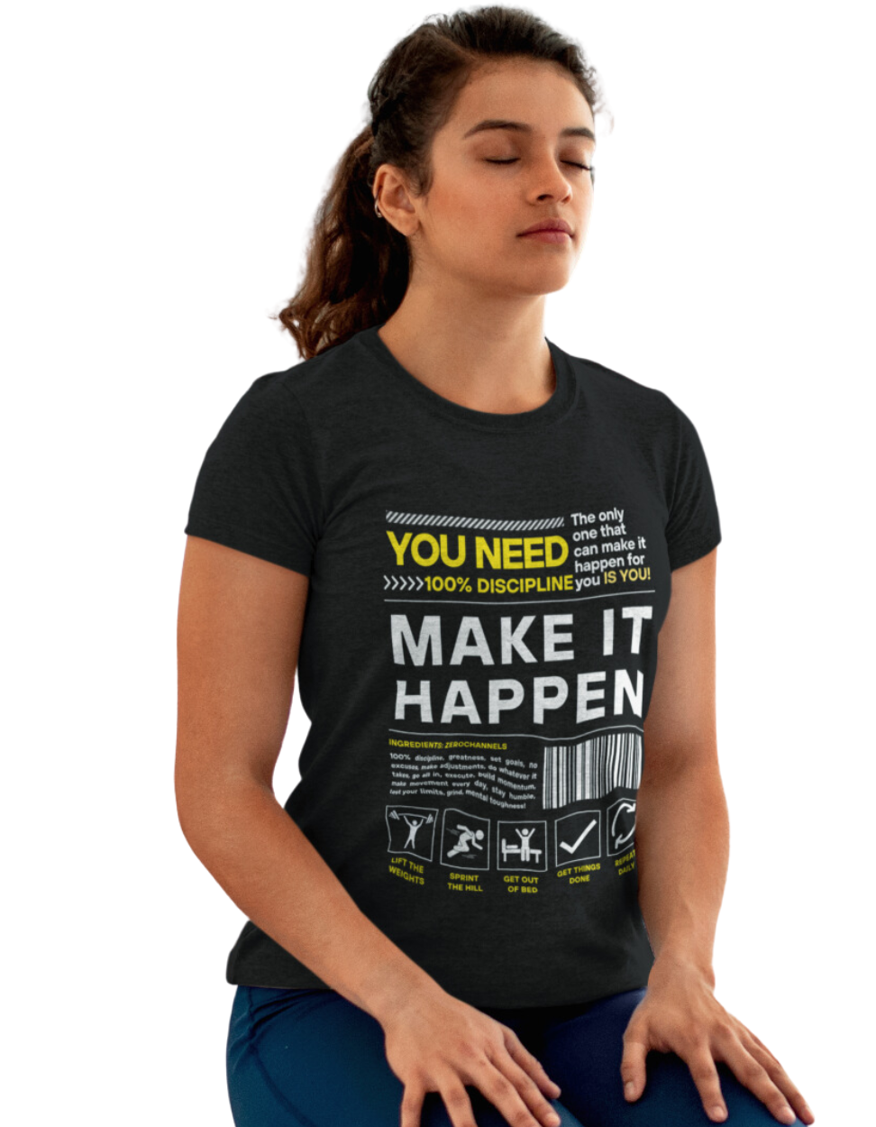 Women's Relaxed Make it Happen Black T-Shirt