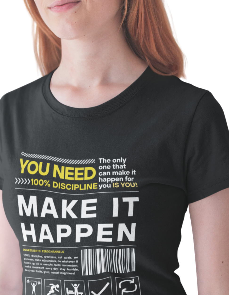 Women's Relaxed Make it Happen Black T-Shirt