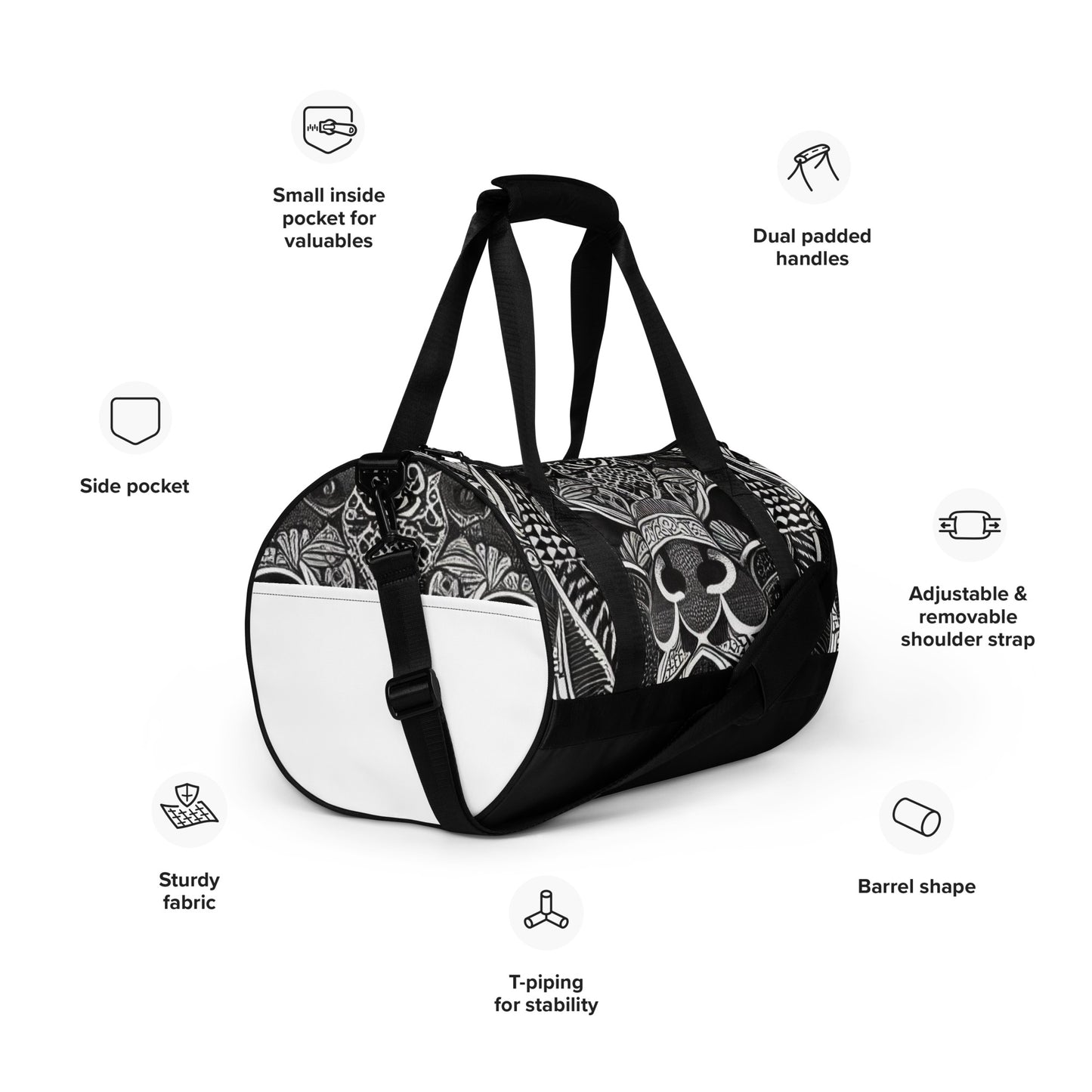 All-over print gym bag