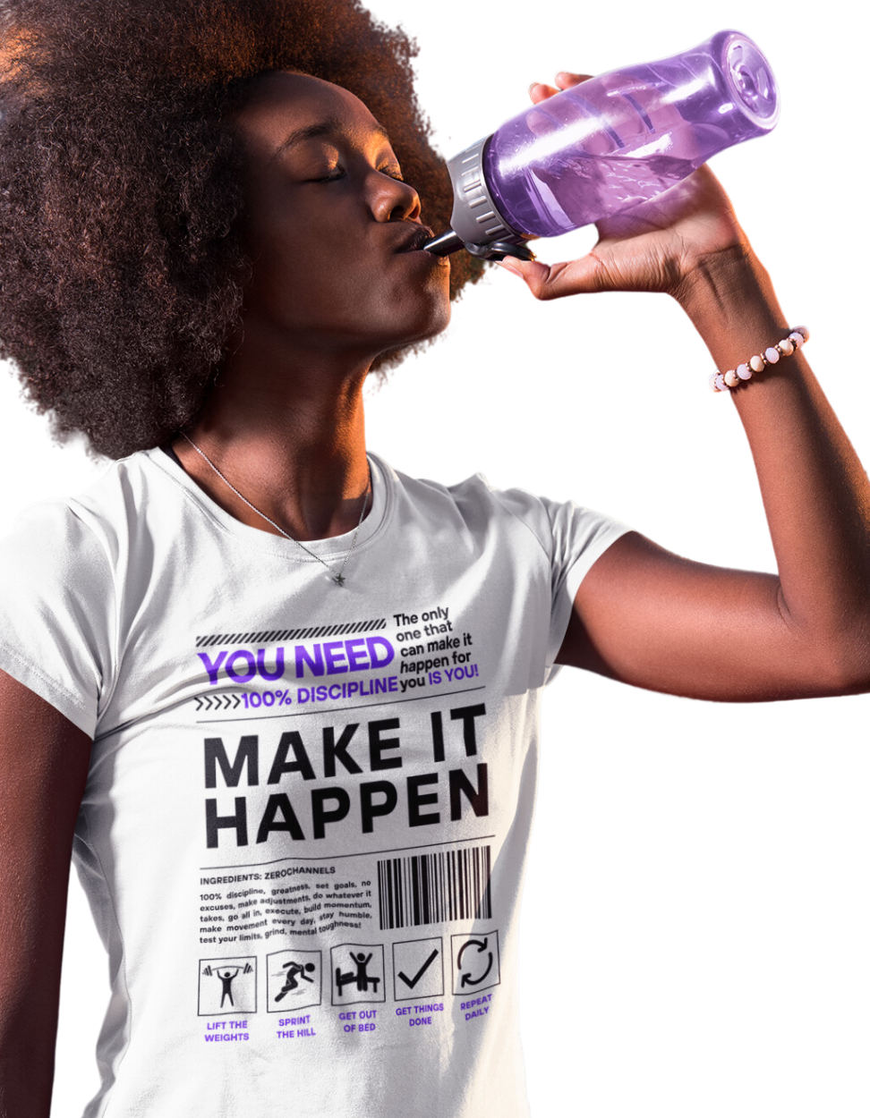 Women's Relaxed Make it Happen White T-Shirt