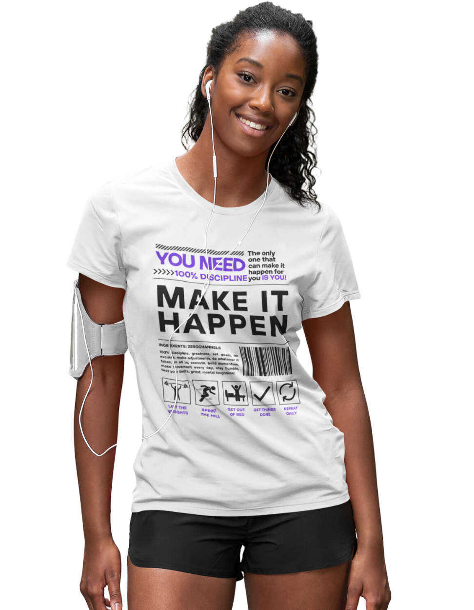 Women's Relaxed Make it Happen White T-Shirt