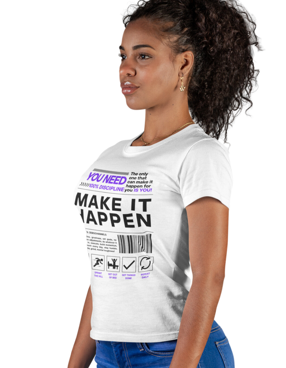 Women's Relaxed Make it Happen White T-Shirt