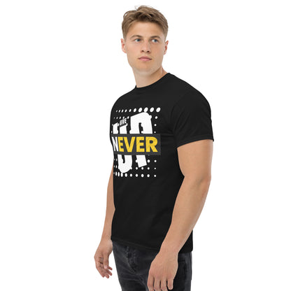 Never Give Up Black Tee